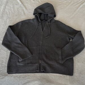 Banana Republic Men's Supima Cotton Zip Hoodie Charcoal L EUC